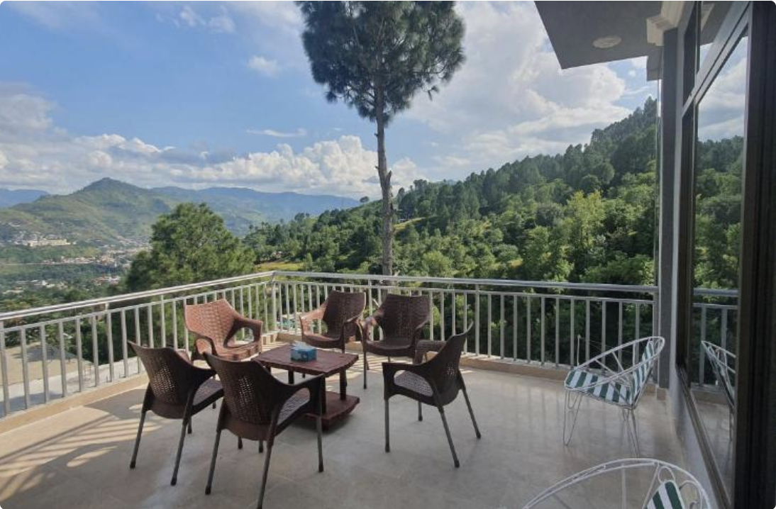 Terrace with mountain views at Srinagar Homes, Muzaffarabad